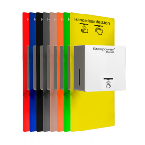 Perspex Wandplatte Mini 500 - alle Farben hintereinander montiert